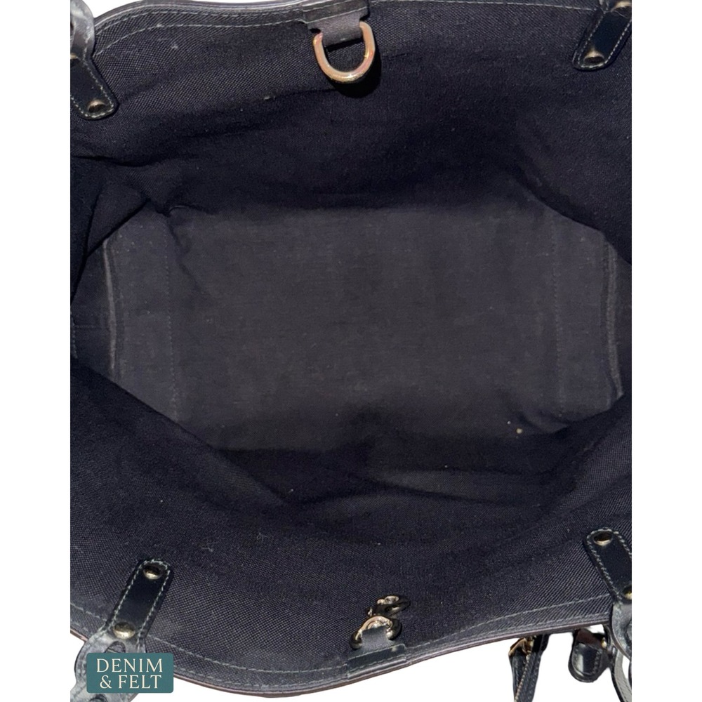 Gucci Monogram Medium Craft Tote Black GG Canvas Leather Shoulder Bag 247209 - Picture 13 of 16